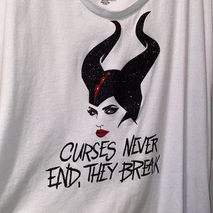 Disney Maleficent Sparkle T-Shirt Large Like New